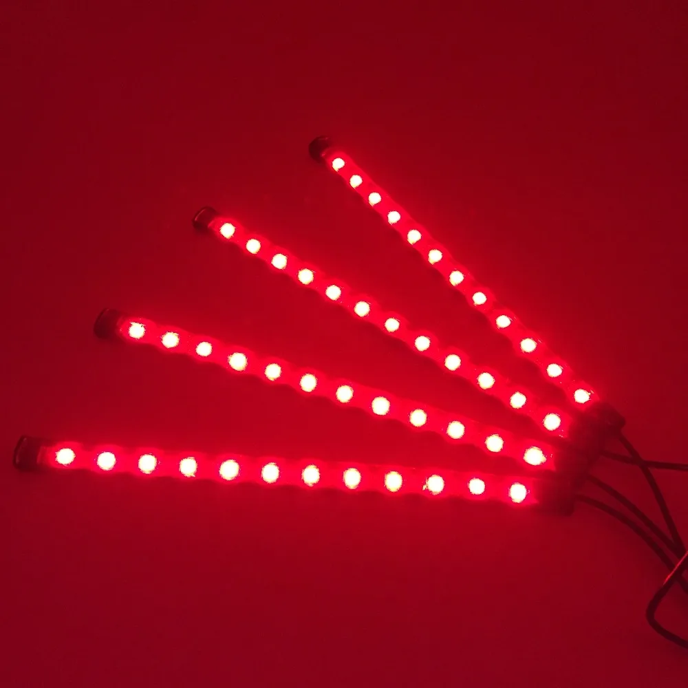 12 светодиодный RGB автомобилей Атмосфера украшения светильник полосы 12V Авто
