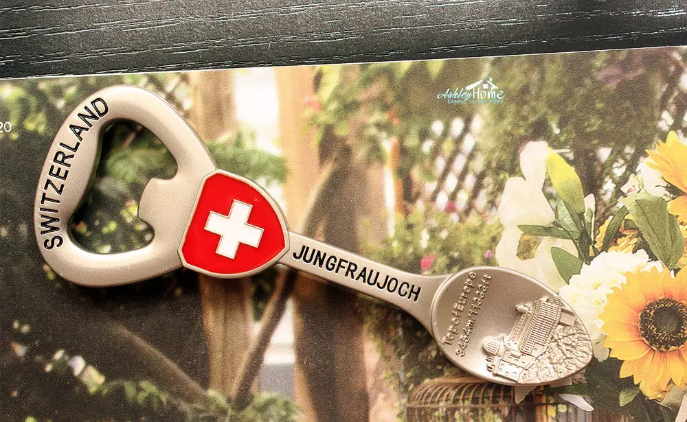 Jungfraujoch верхняя часть Европы Швейцария сувенирная ложка металлический магнит на