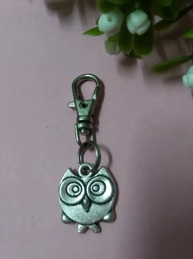 

Fashion Vintage "Big eyes owl"Decorative Lobster Swivel Clasp Key Chain Ring Accessories Fast shipping D162