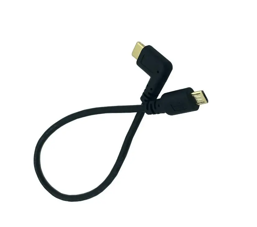 Кабель OTG под прямым углом 90 градусов С Разъемами Типа C и Micro USB для портативного