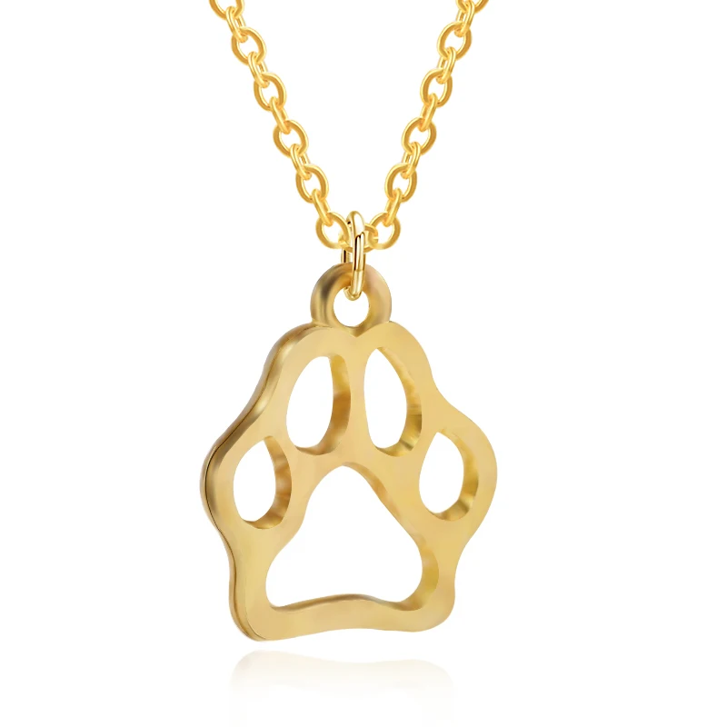 gold Hollow paw Массажная расческа котенка ожерелье с подвеской в виде собачьей лапки Для женщин цвета: золотистый, серебристый эмаль коготь животного ног печати Цепочки и ожерелья s и кулоны ювелирные изделия подарок для владельцы собак - Окраска металла: gold Hollow paw
