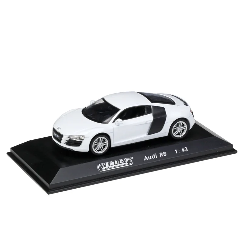 Audi R8 1:43 Welly Benz VW Audi Volvo Alfa стенд с Чехол литая модель автомобиля - Цвет: Audi R8