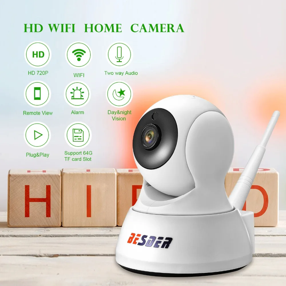 Besder домашняя IP камера безопасности Wi-Fi беспроводная мини Сетевая камера наблюдения Wifi 1080P ночное видение CCTV камера детский монитор