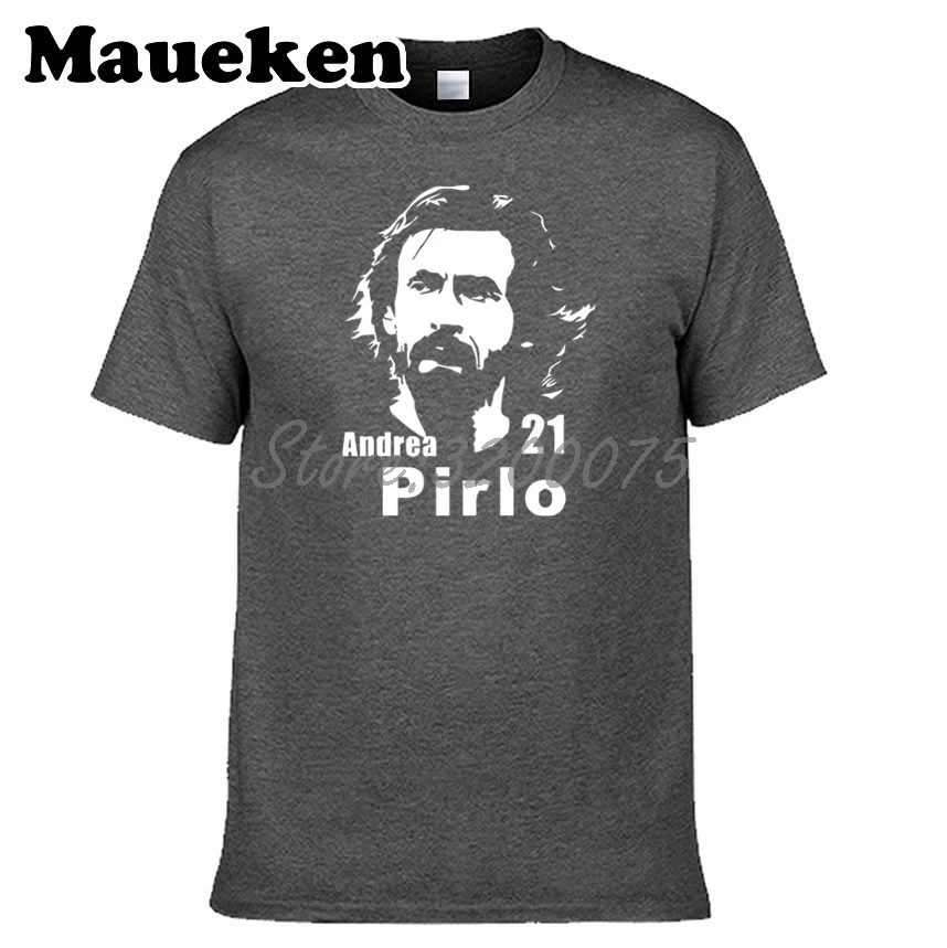 Мужская итальянская футболка с надписью Sleep skin 21 Andrea Pirlo legend для фанатов зрителей