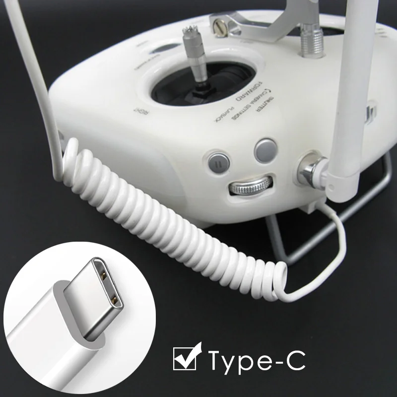 Зарядный пружинный кабель для передачи данных Type C DJI Phantom 4/3 Pro & Adv Inspire 1 2|line|line cable |