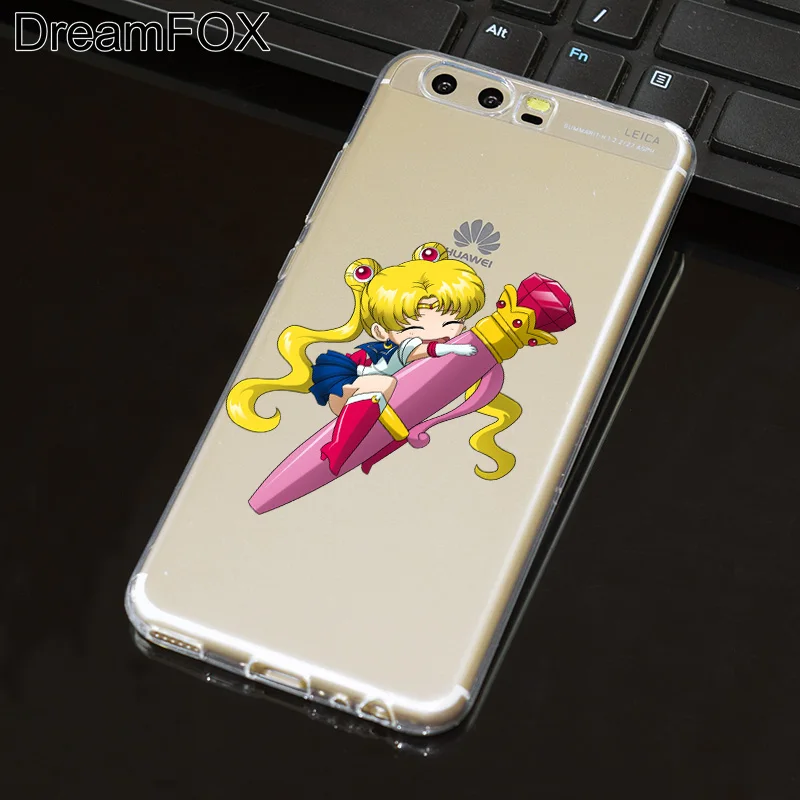 DREAMFOX L545 Sailor Moon Soft TPU Silicone Case Cover For Huawei P8 P9 P10 Lite Plus 2017 Honor 8 Pro 9 6X |