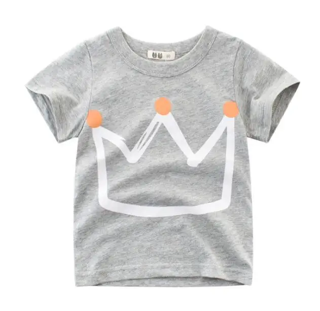 t-shirt 6 OLN, летняя детская футболка для мальчиков футболки с короткими рукавами и принтом короны для маленьких девочек хлопковая детская футболка футболки с круглым вырезом, одежда для мальчиков - Цвет: t-shirt 6