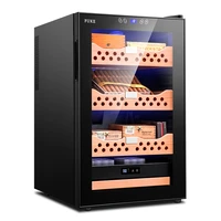 new fk 68c cigar humidor cabinet electronic dual core refrigeration cigar cabinet 4 layer humidor box cigar cabinet 70l 220v 70w