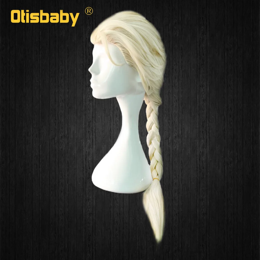 Elsa Необычные Девушки Принцесса парик Рапунцель детский день рождения Хэллоуин маскировка ребенок Русалочка Ариэль Аврора Белоснежка волосы - Цвет: Elsa