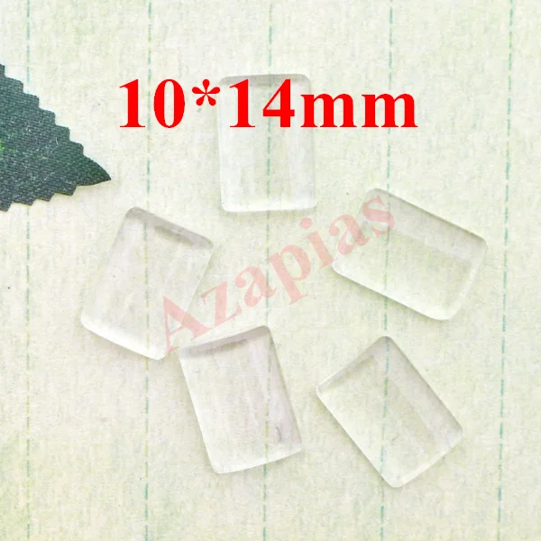 10*14mm 200pcs/lot clear domed magnifying rectangle shape glass cabochons photo jewelry pendant inserts Free shipping | Украшения и