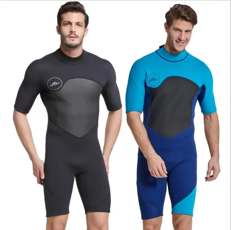 

Wetsuit Men's Shorty Diving Suits Back zip 2mm Premium Neoprene Swimwear Jumpsuit Surfing Scuba Dive Snorkeling Wet Suit