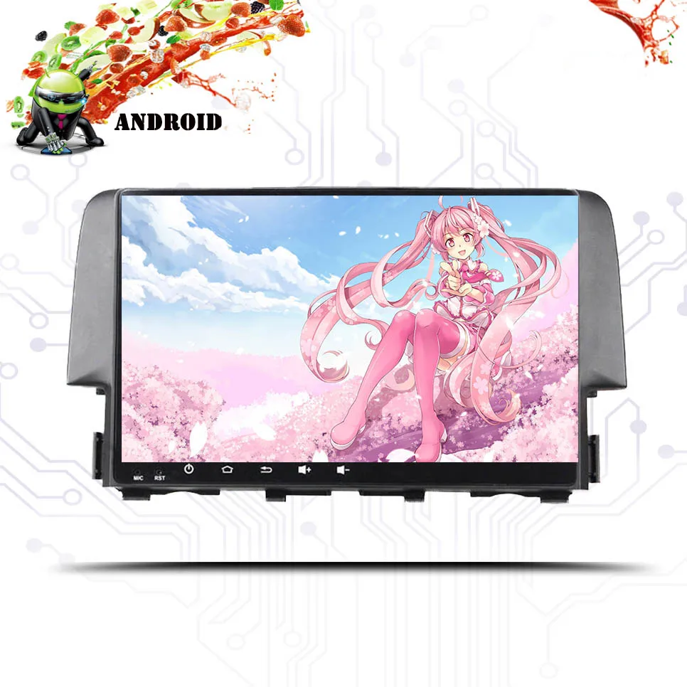 Восьмиядерный 4 ГБ android 9 0 автомобильный dvd gps плеер для honda civic 2016 2017 2018 кассета + 64 с