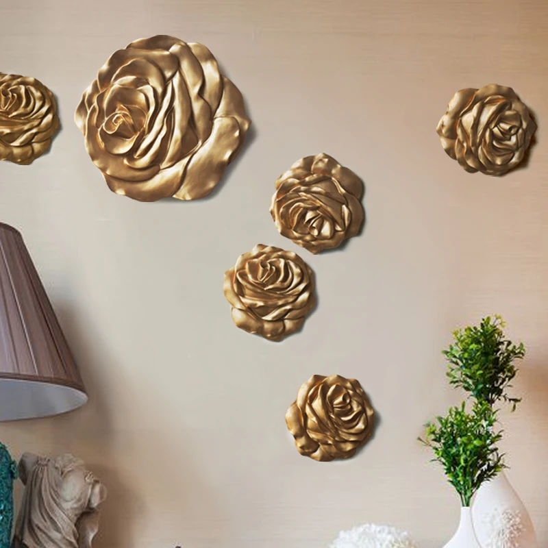 Домашние аксессуары модные Муны настенные стикеры стерео цветок смола ТВ Фон