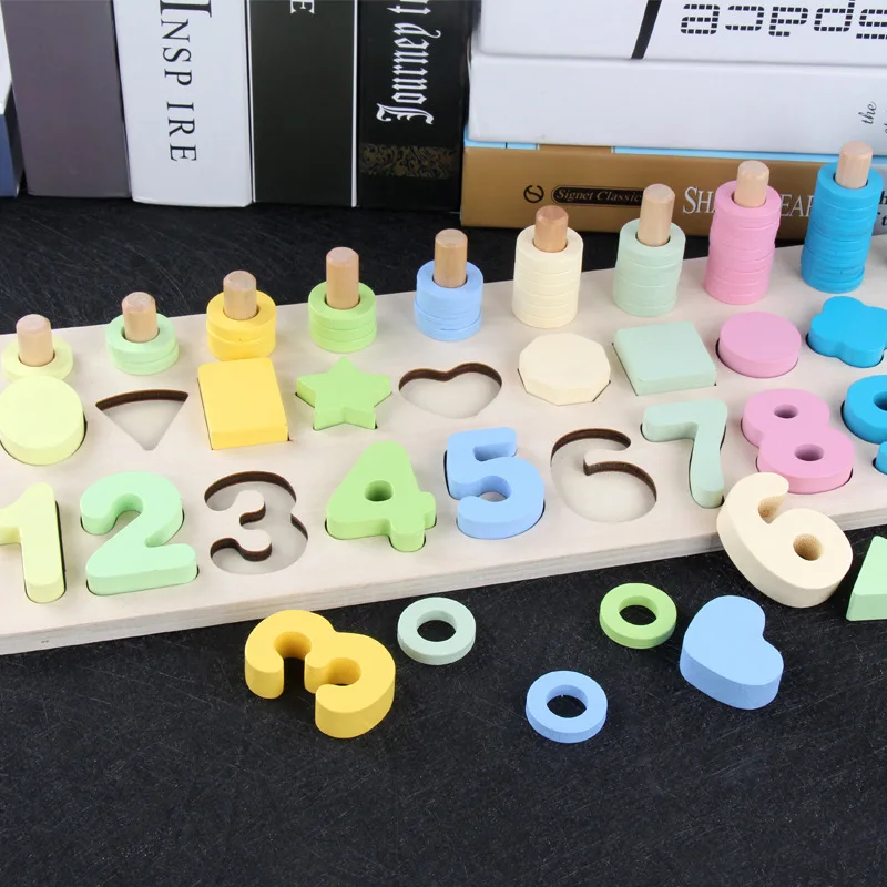 Новые Детские деревянные игрушки Монтессори Обучающие материалы математические