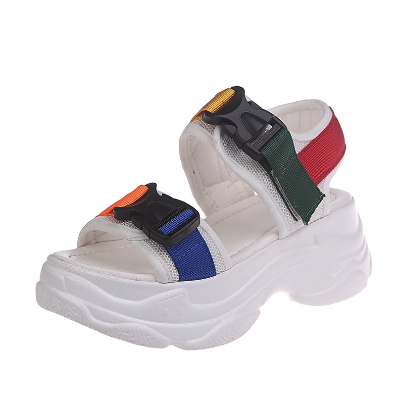 Fujin Brand March New Women Casual Fashion Platform Sandals High Quality Slope and Open-toed Pine Cake Shoes | Обувь