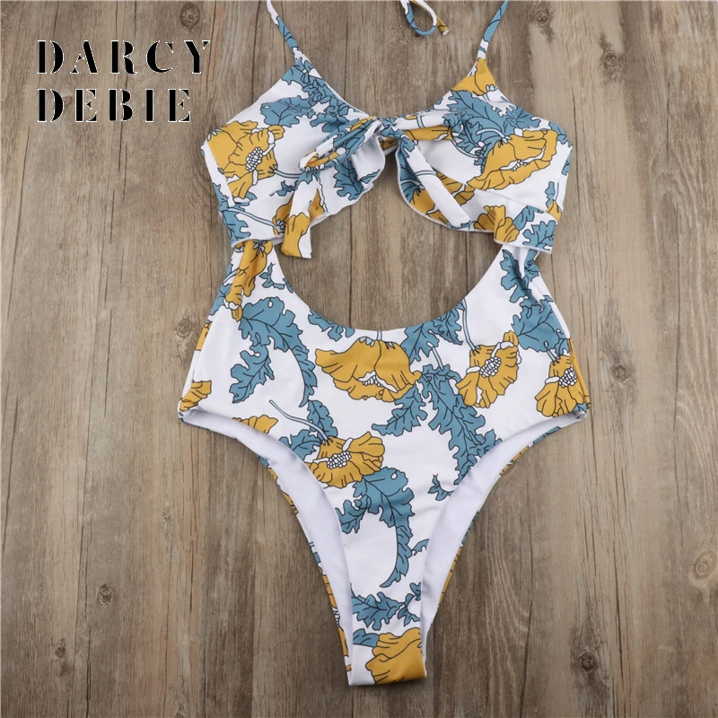 Darcydebie 2019 Новый Цельный купальник сексуальный мультфильм Печатный женский