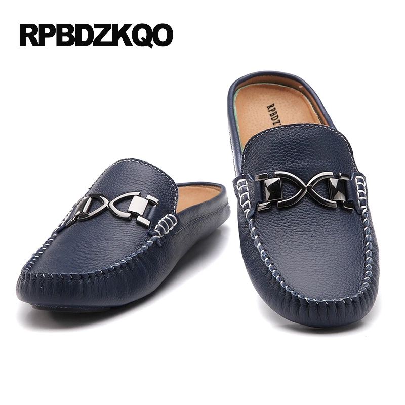 комфорт мулы Мужская обувь повседневная мода Половина черное и белое пэчворк