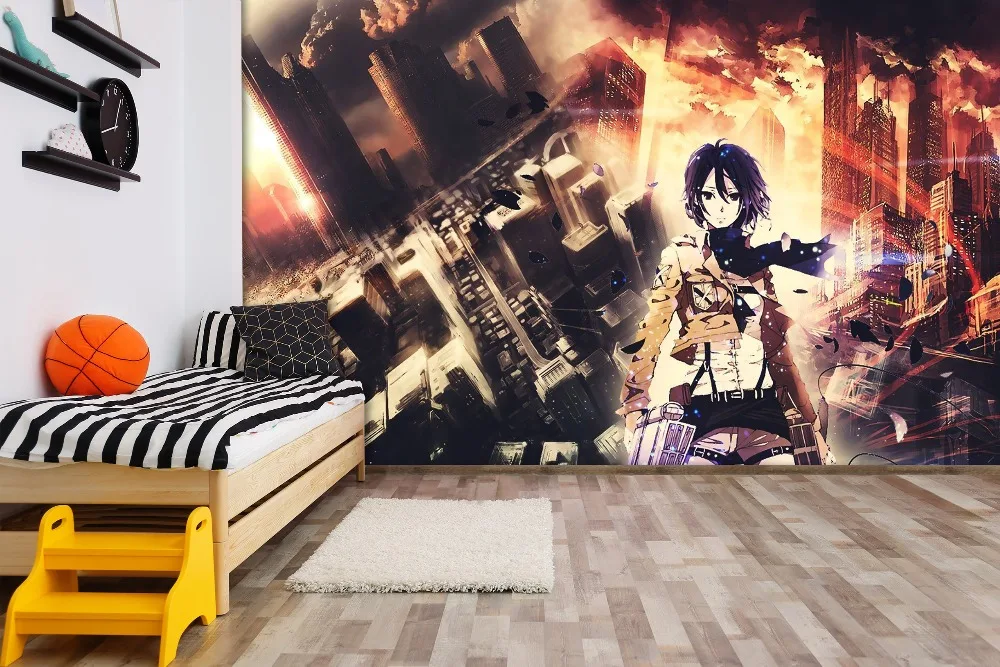

[Self-Adhesive] 3D Attack On Titan 33 Japan Anime Wall Paper mural Wall Print Decal Wall Murals