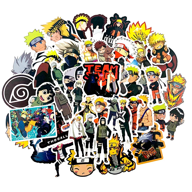 Новые 50 шт. японские анимационные классические стикеры NARUTO для скейтборда гитары мотоцикла Игрушка багаж DIY граффити наклейки