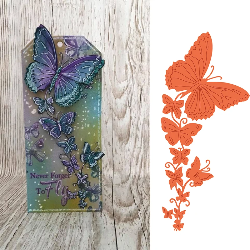 Бабочка Орнамент металлические режущие штампы трафарет для DIY Скрапбукинг