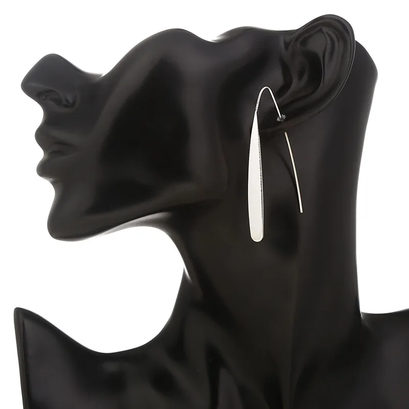 YAOLOGE Fashion Boho Gold Silver Color Leaf Long Earrings For Women Jewelry Prevent Allergy Wedding Engagement Party | Украшения и