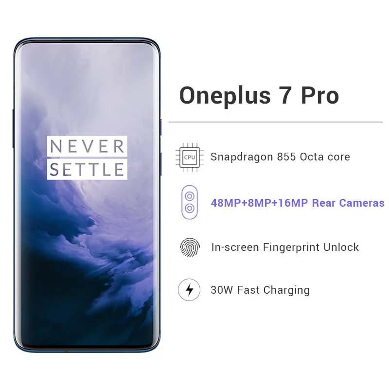В наличии оригинальный смартфон Oneplus 7 Pro 6GB 128GB Snapdragon 855 6 67 &quotAMOLED 48MP 30W быстрая