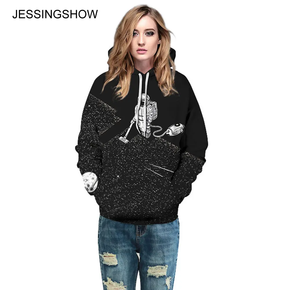 JESSINGSHOW/новые женские толстовки с капюшоном для влюбленных объемным принтом