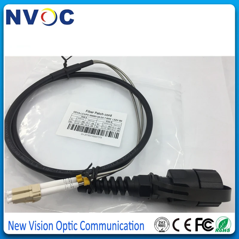 Внешний стандарт IP67 Φ к LC/UPC дуплексный 2C мм (50/125) 5 м волоконно-оптический