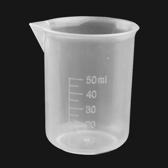 Прозрачный пластиковый фотографический стакан для лаборатории 50 мл 3 шт. 35 дюймов