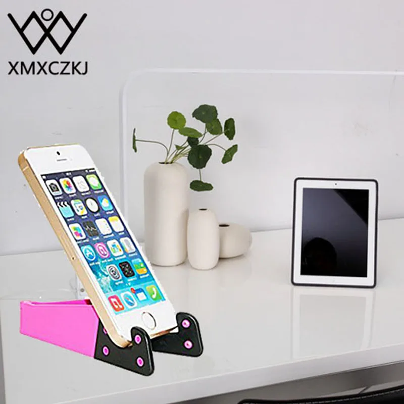 XMXCZKJ универсальная v-образная форма Hands Free Пластиковая Складная Настольная подставка для мобильного телефона и планшета держатель для мобильного телефона