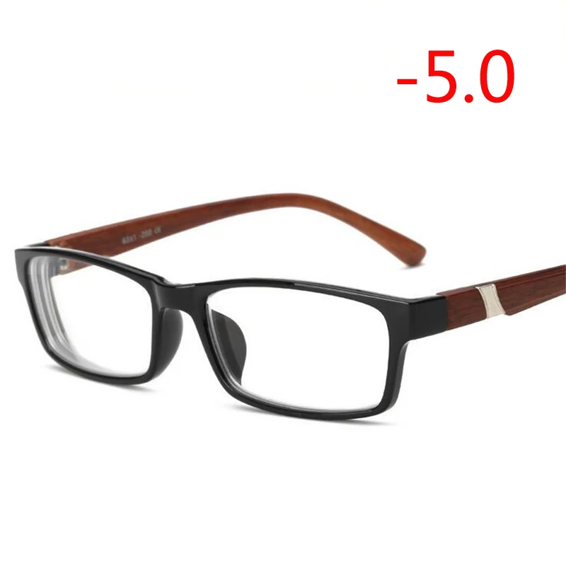 Myopia 500 Готовые Очки для близорукости, унисекс, квадратные студенческие диоптрийные очки для близорукости, женские мужские-1,0-1,5-2,0-2,5-3,0-3,5-6,0 - Цвет оправы: Myopia 500