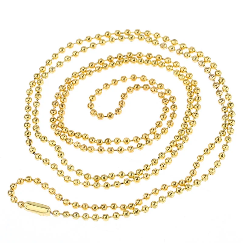 DoreenBeads шаровая цепочка ожерелья золотого цвета 80 см (31 4/8 &quot) длинные 12 шт (b3121.) |