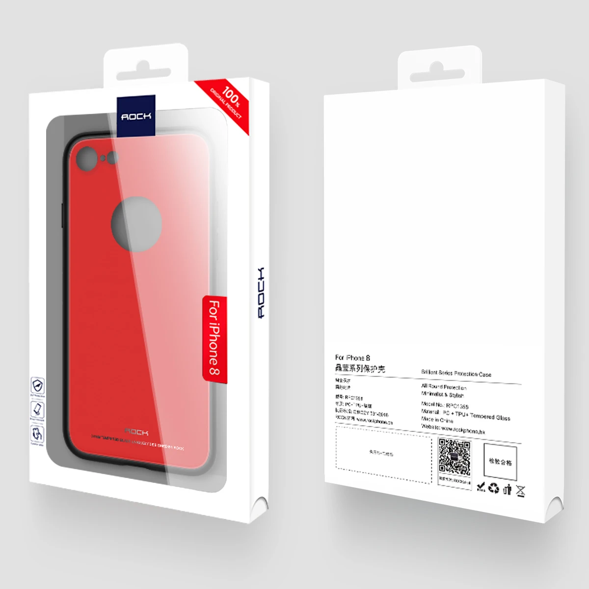 Чехол для iPhone 8/8 Plus рок ультра-тонкий ПК + TPU силиконовая противоударный Обложка