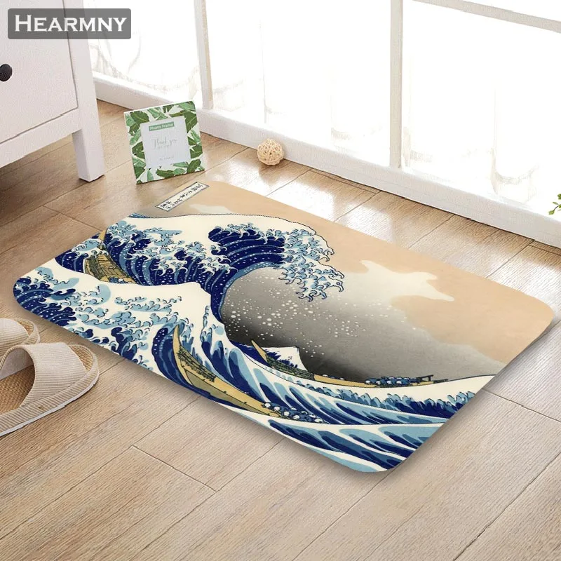 Новое поступление коврик HEARMNY Ukiyo E домашний машинного изготовления