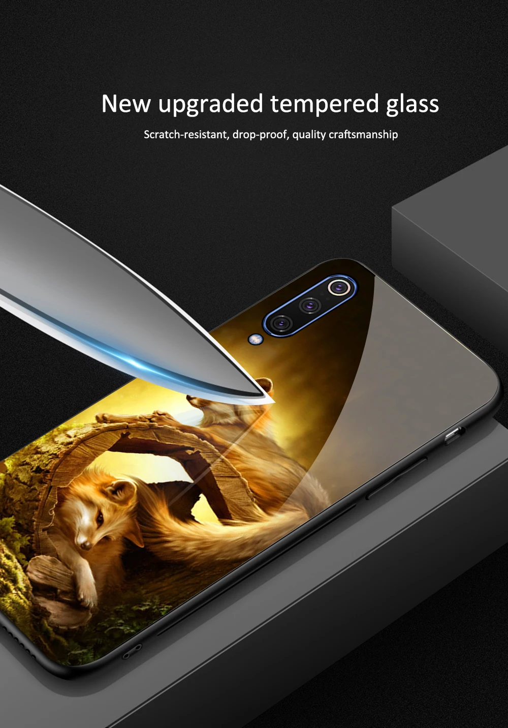 Чехол для xiaomi mi 8 lite, стеклянная задняя крышка, чехол mi x 2 s, милый дизайн с лисой для xiaomi mi 8 8se lite explorer mi 9 9se mi x 2 2s 3 CC9