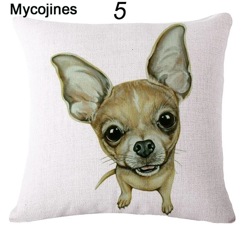 

Lovely Dog Chihuahua Cushion Cover Labrador French Bulldog Corgi Pillow Cover Home Decorative Children's room Couch Pillow Cases