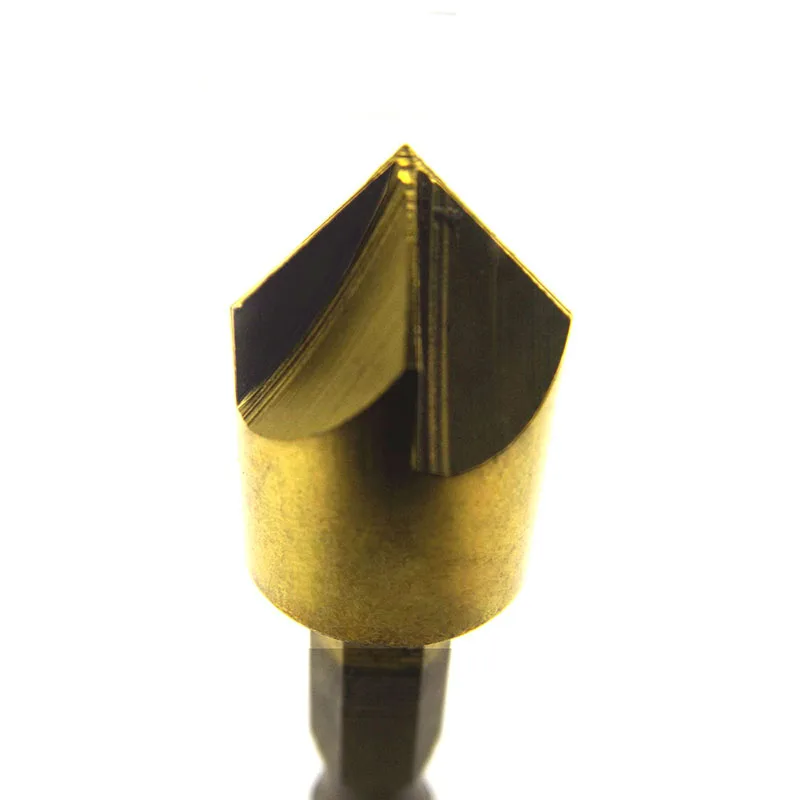 SWDPORT 6 шт. 5 Флейта Круглый хвостовик HSS Жесткий Металл натуральный цвет пять