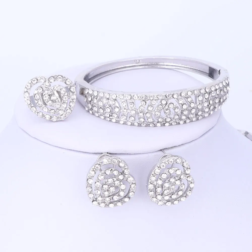 Женский комплект ювелирных изделий из африканских бусин ожерелье с кристаллами