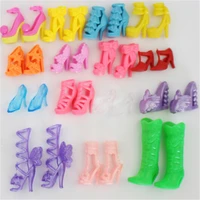 20pcs10 pairs girl baby colorful high heels sandals accessories for doll shoes clothes dress prop best gift toys