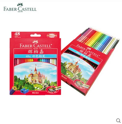 Классические разноцветные карандаши Faber Castell 12 24 36 48 60 72 100 в красной коробке набор