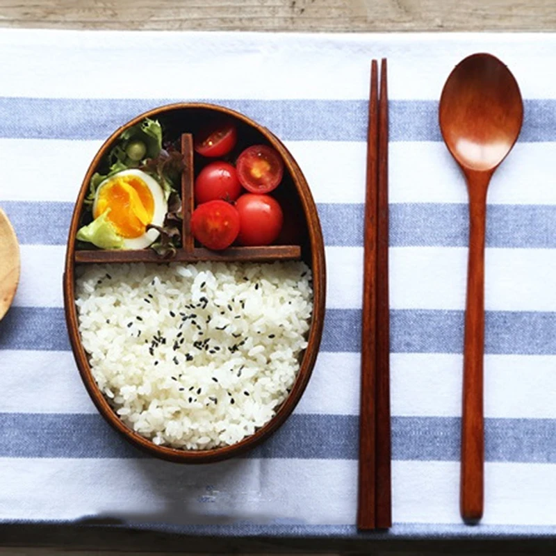 Коробка для хранения обеда в японском стиле простая одноцветная портативная