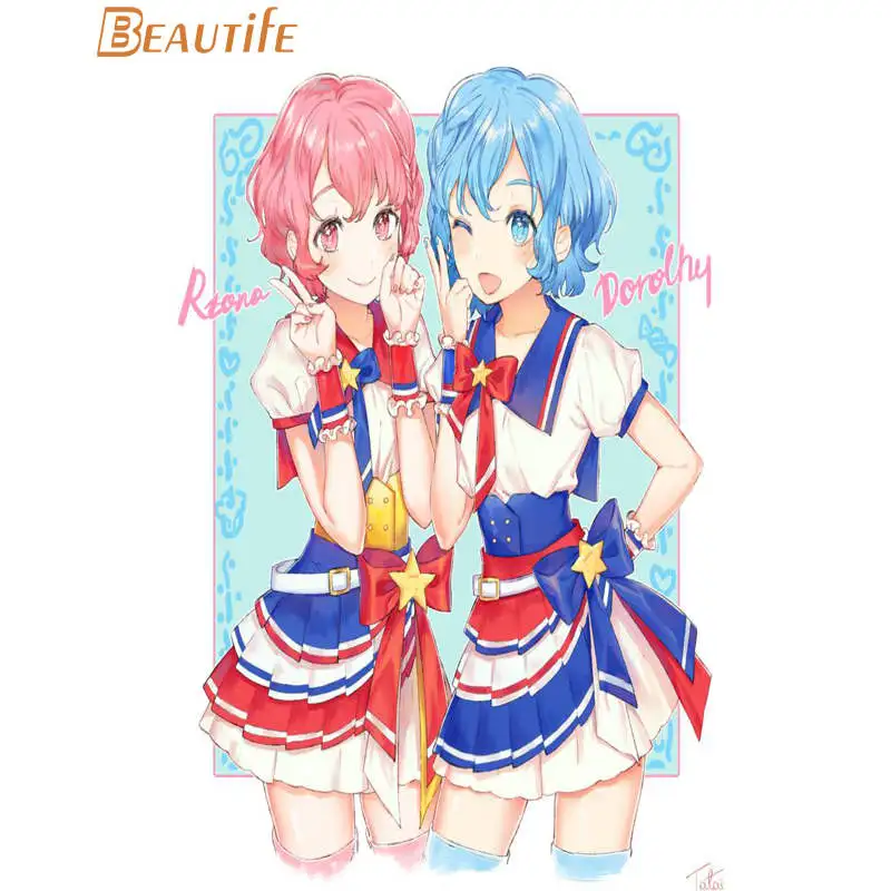 9 Pripara Idol время плакат шелковая ткань постер для декорации дома Wall Art тканевой плакат с принтом 30X45 см, 40X60cm. 50X75 см, 60X90 см - Цвет: 9