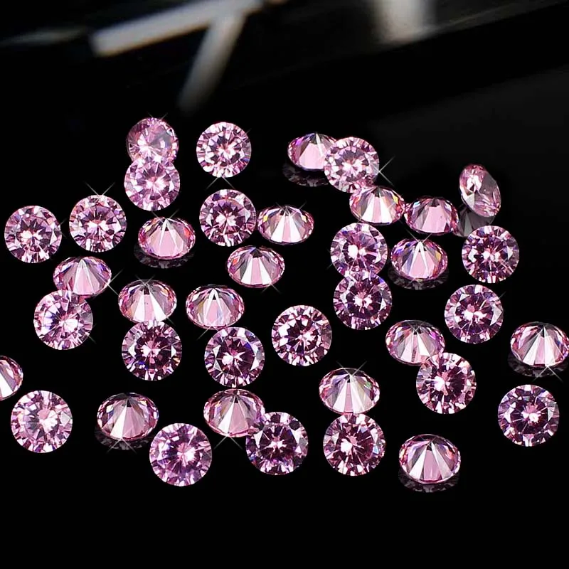 

Pointback Rhinestones Light Pink 4-18mm Brilliant Cubic Zirconia Stones Round Shape Cubic Zirconia Beads Design Jewelry Findings