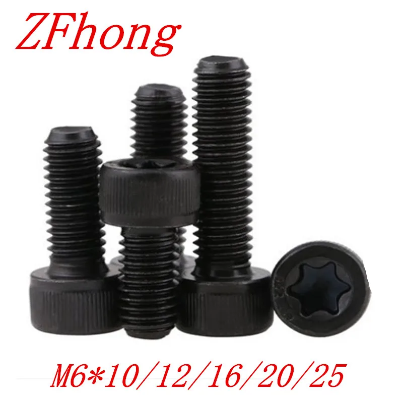 

20PCS/LOT Grade 12.9 Alloy Steel M6*10/12/16/20/25 5mm Torx Cap Head Screw Bolt