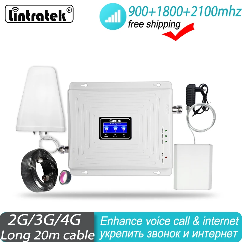 2g 3g 4g усилитель сигнала 900 1800 2100 повторитель трехдиапазонный GSM WCDMA UMTS LTE сотовый