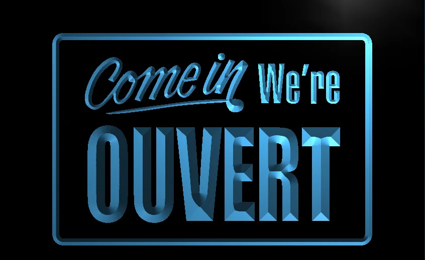 

LK149- OUVERT Come In We're OPEN LED Neon Light Sign home decor crafts