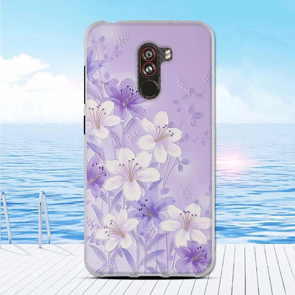 For Xiaomi Pocophone F1 Thin Silicone Building Print Case Poco Protective Cover Shell TPU Back | Мобильные телефоны и