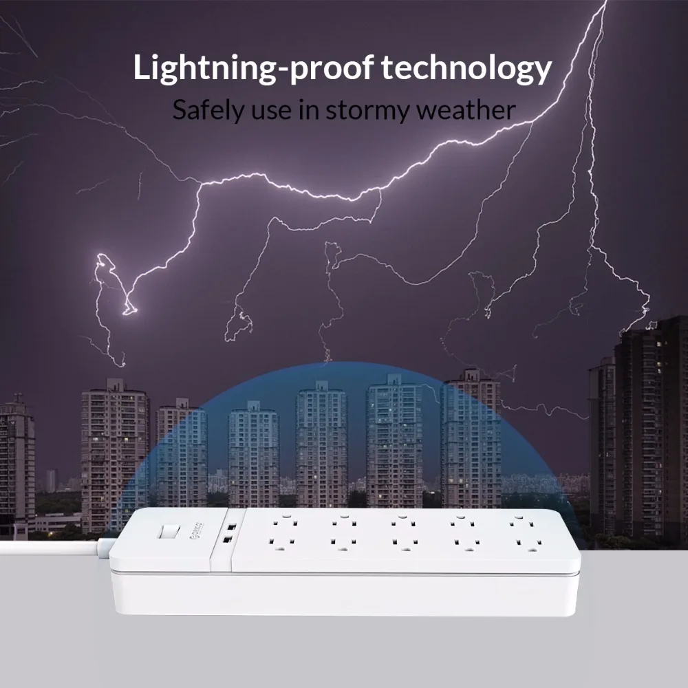 ORICO FPC USB Мощность полосы защита розетки от скачков напряжения 4/6/8/10 розетками