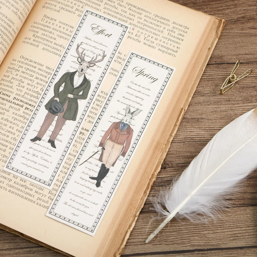 Винтажные маркеры для книг Homer's Epic Animals ретро с милыми кошками оленями