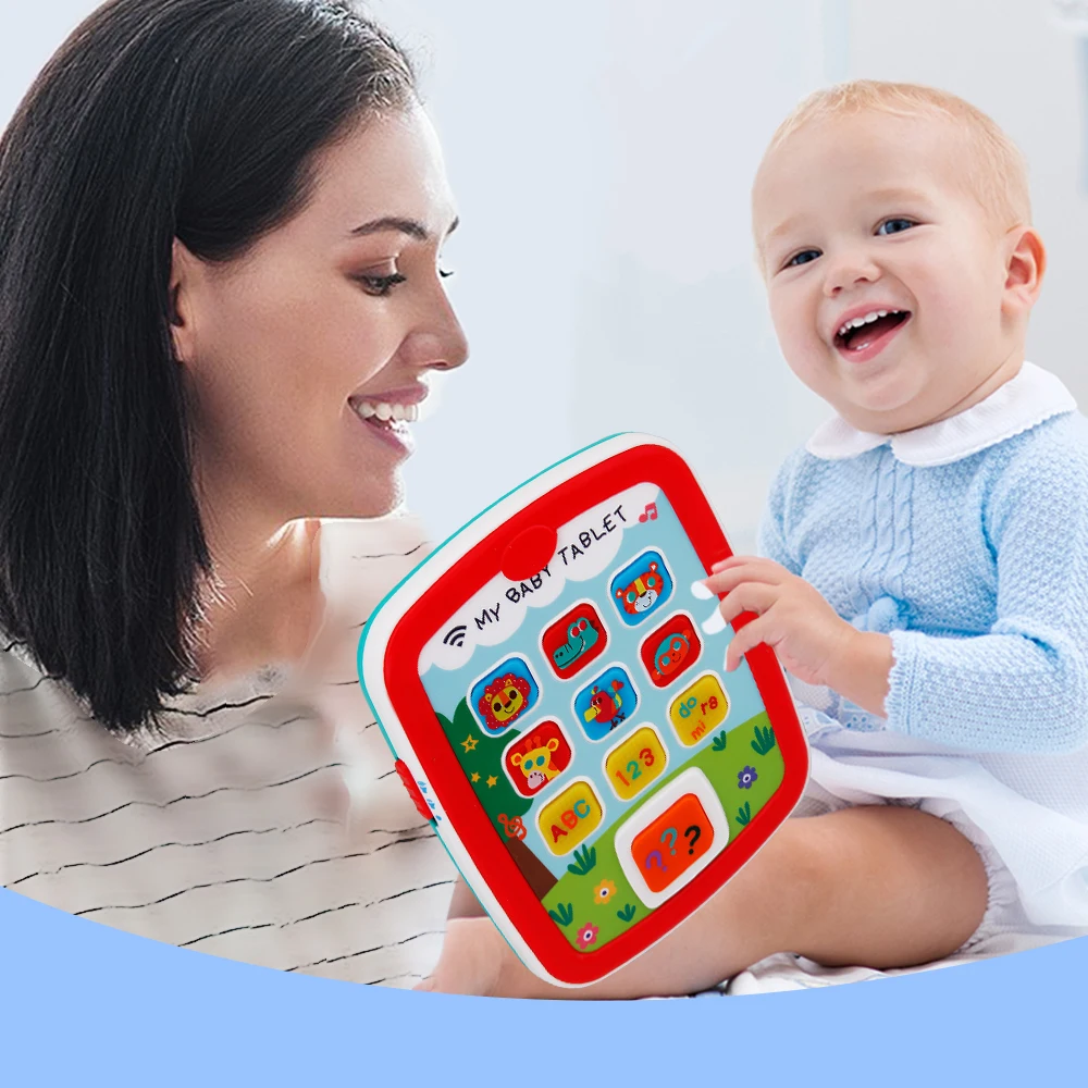 Детский обучающий планшет для 1 года детский Ipad 6 M 12 18 + с музыкой и светом